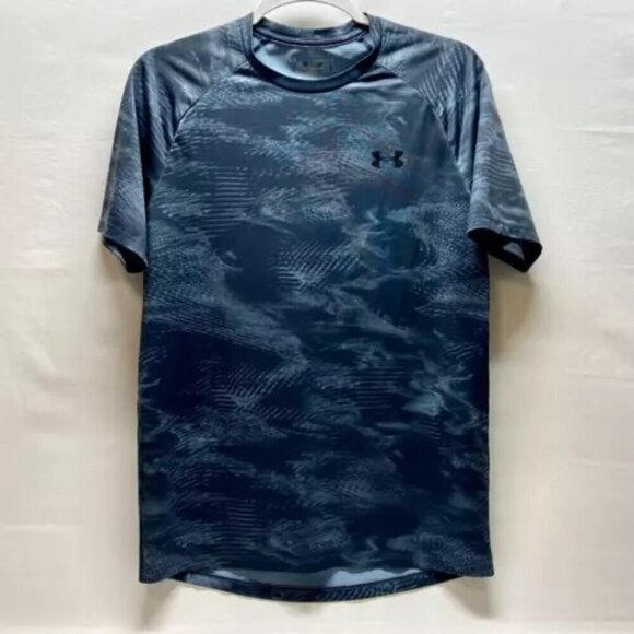Under Armour Tech Tee Adult Small Multi Blue Design UA Short Sleeve Activewear - Picture 10 of 10